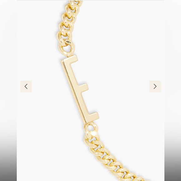 MOVING SALE | NWT Gorjana 18k Gold-Plated Personalized “E” Initial Bracelet - Picture 4 of 4